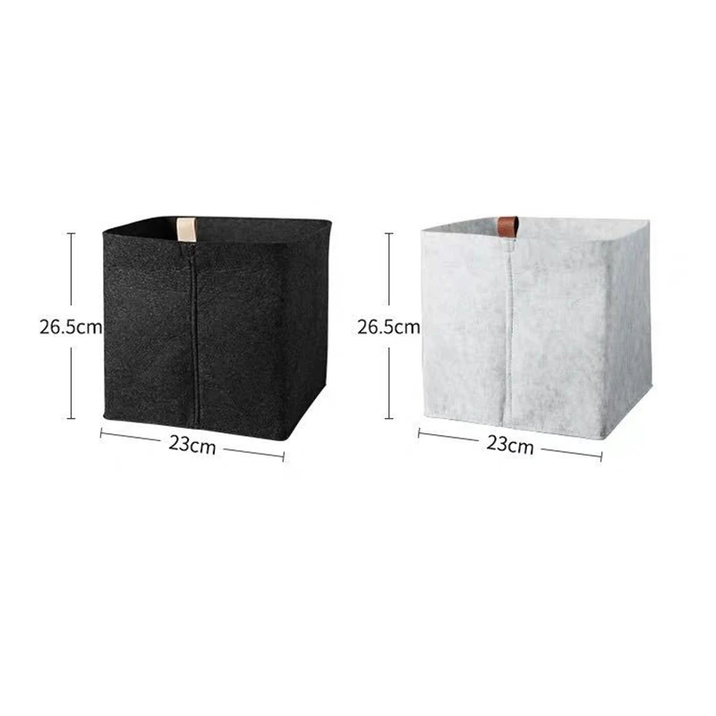 

1/2Ps Foldable Felt Storage Baskets Multifunction Sundries Underwear Socks Clothes Container Home Office Desktop Decor Organizer