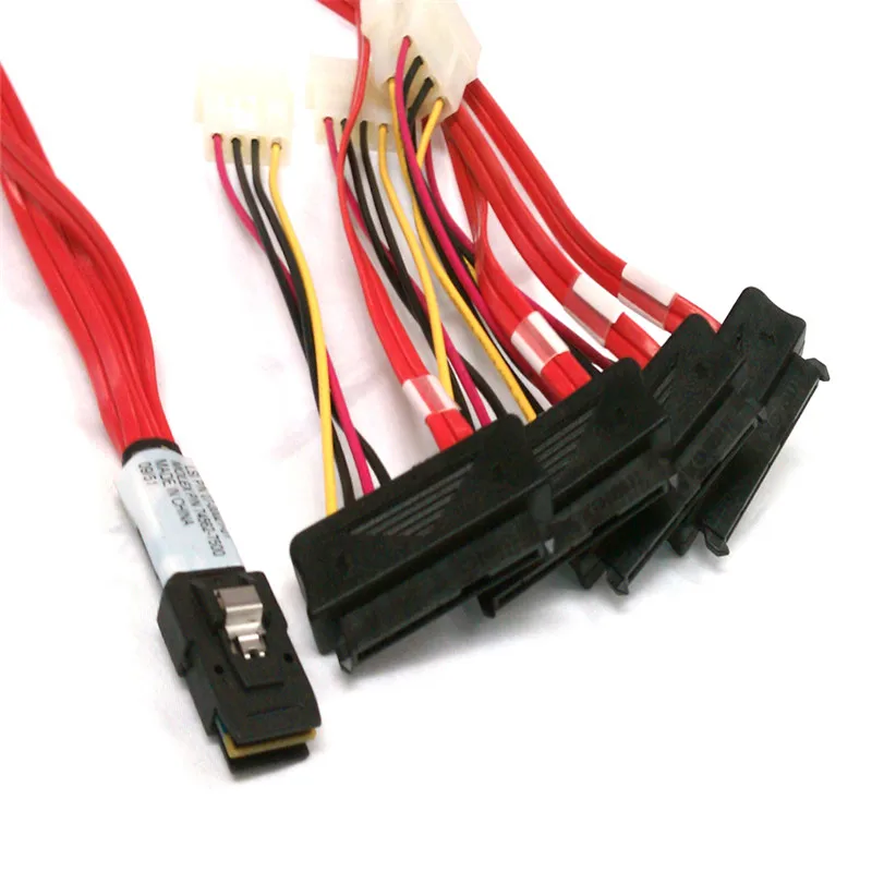LSI / 3Ware Molex mini SAS SFF-8087 и power x4 cable |