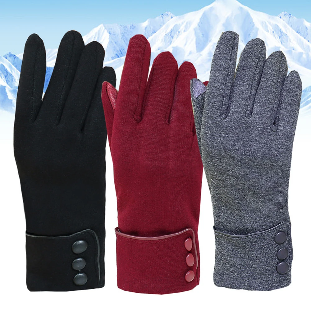 

2pcs Winter Warm Cycling Plush Gloves Waterproof Windproof Touch-Screen Anti-Cold Outdoor Thermal Full Finger Mittens