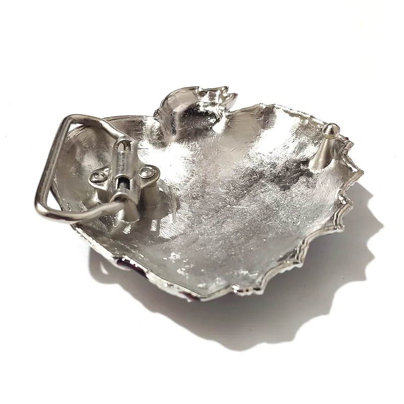 Романтичная красная пряжка для ремня в форме сердца Цветочная металлическая с