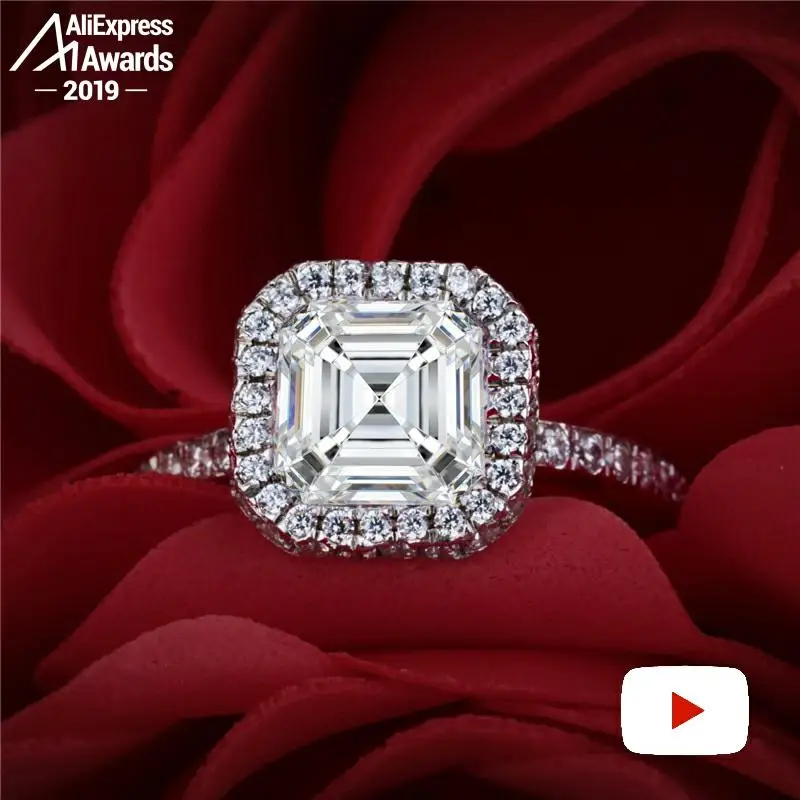Oh My God So beautiful не поддельные круглые огранки S925 Серебряное кольцо SONA бриллиантовый