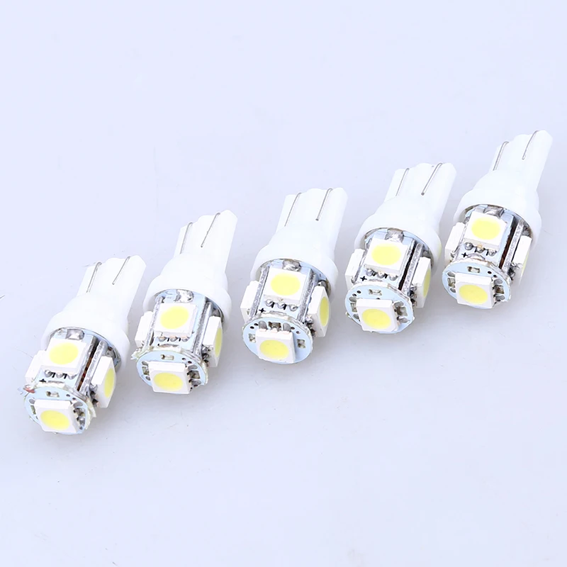 5 шт. Автомобильные светодиодные лампы POSSBAY T10 5SMD W5W 194 5050|Световая рейка/рабочее