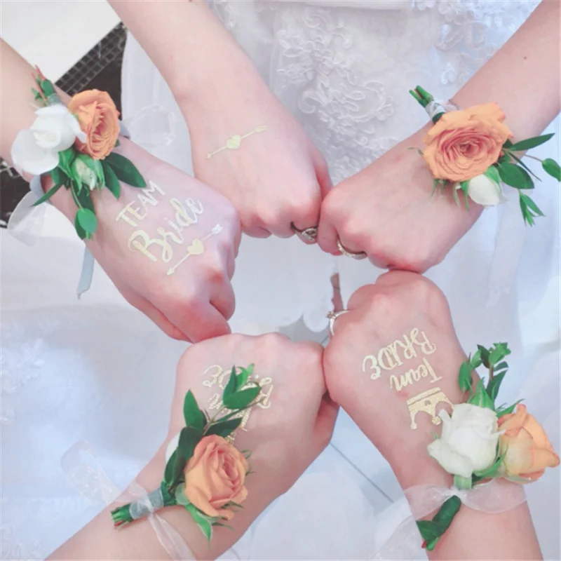 

10pc Stamping Waterproof Tattoo Stickers DIY Wedding Decoration Single Party Decoration Stickers Bride To Be Mariage Cosplay.8z