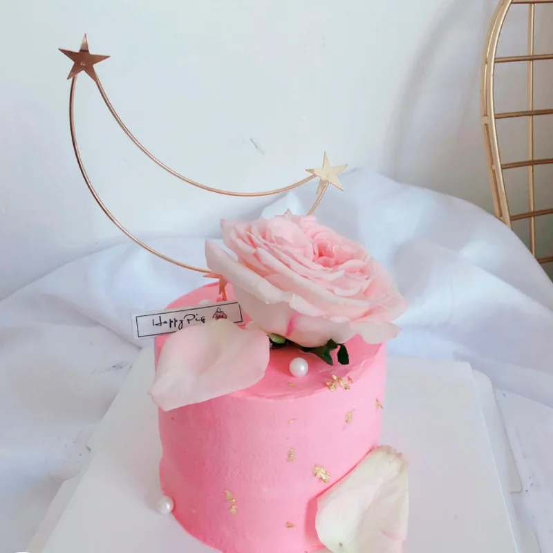 Красивое украшение для торта в виде луны и звезд 2 шт. |