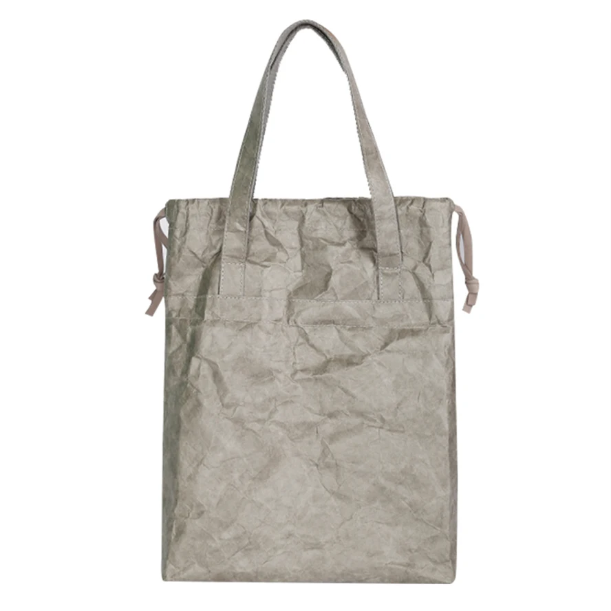 

Solid Vintage Tyvek Women's Bag Kraft Paper Women Handbag High Quality Tyvek Female Tote Bag Large Capacity Lady Top-handle Bags
