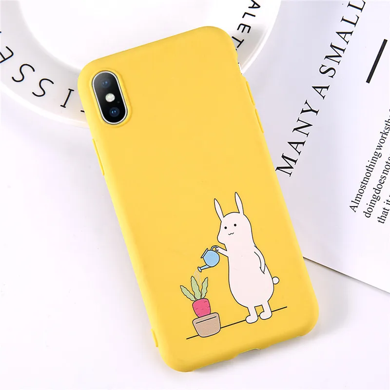 KJOEW мультфильм Жираф чехол для телефона для Apple iphone X XS Max XR 6S 6 7 8 Plus милый Lazzy Кот средний палец крышка Мягкий ТПУ чехол s - Цвет: T8