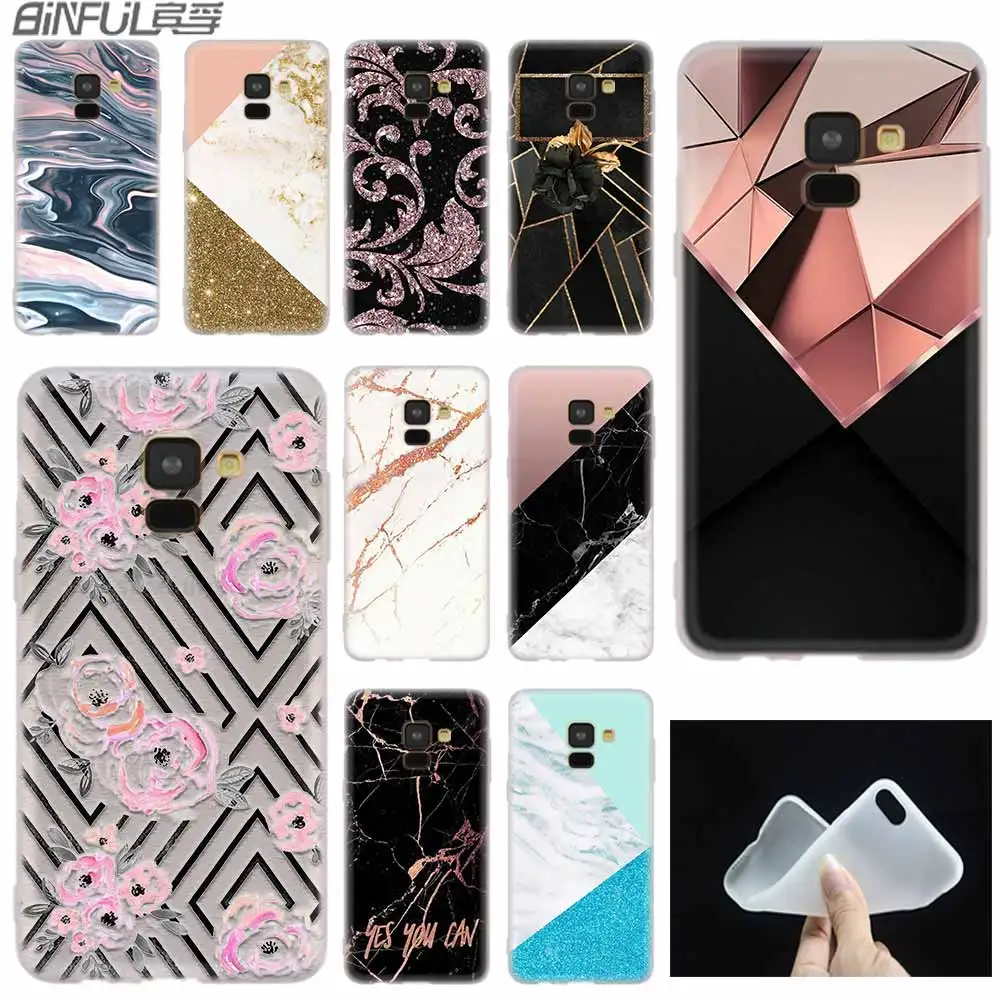 Силиконовый чехол с золотым мраморным коллажем для Samsung A52 A32 A12 A72 A42 A21S 5G A3 A5 A6 A7 A8