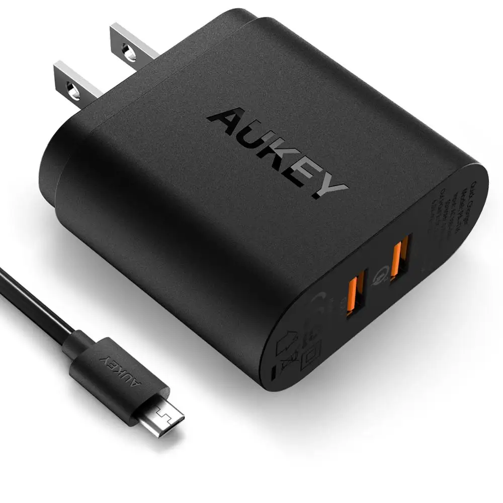 AUKEY штепсельная вилка американского стандарта PA T16 36 Вт USB Зарядное устройство с