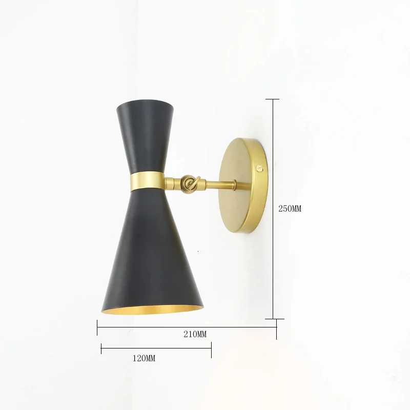 

[Outernlux] Nordic wall lamp American style iron art bedroom bedside lamp modern simple living room wall lamploft