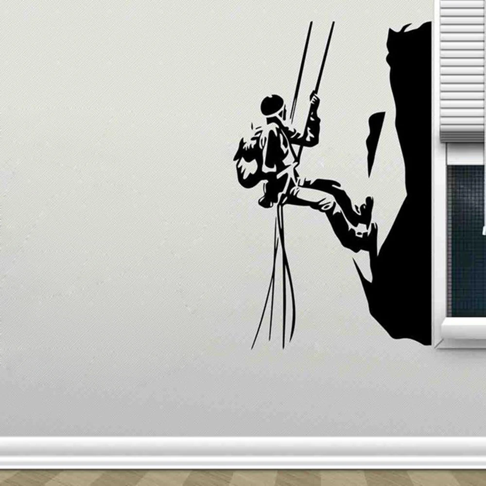 Скалолазание Наклейка на стену альпинистская виниловая наклейка знак горы стена