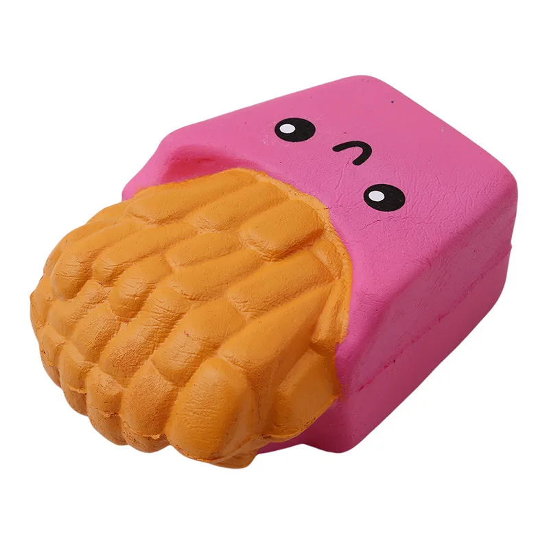 Милый Kawaii мягкий Сжимаемый картофель фри крем ароматизированный 6 секунд