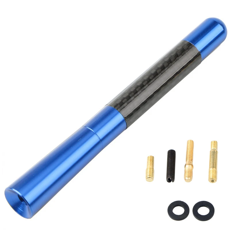 Короткая радиоантенна 12 см из углеродного волокна подходит для BMW Ford Focus Peugeot Citroen Opel Skoda Toyota Dodge и т. д.