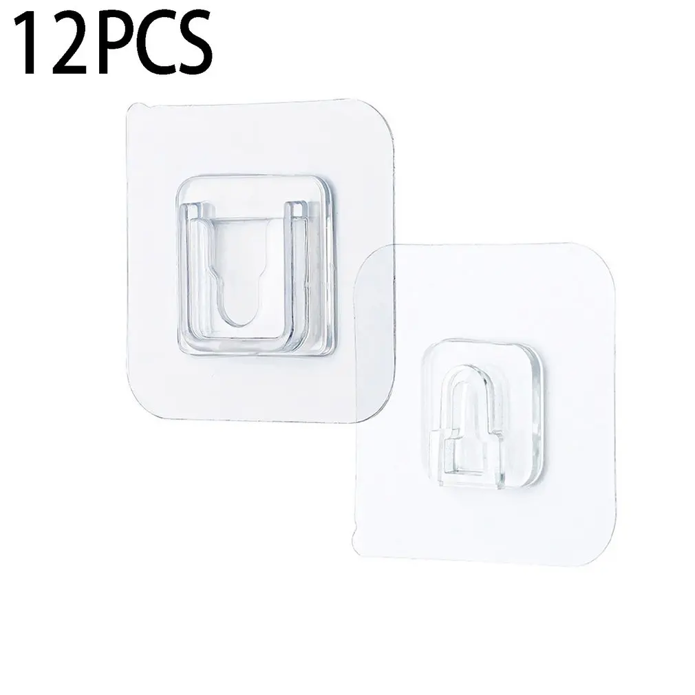 

Wall Sticker Hooks DoubIe Sided Hanger Adhesive Hook Strong Cup Sucker Transparent Wall Holder Home Bathroom Kitchen Accessories