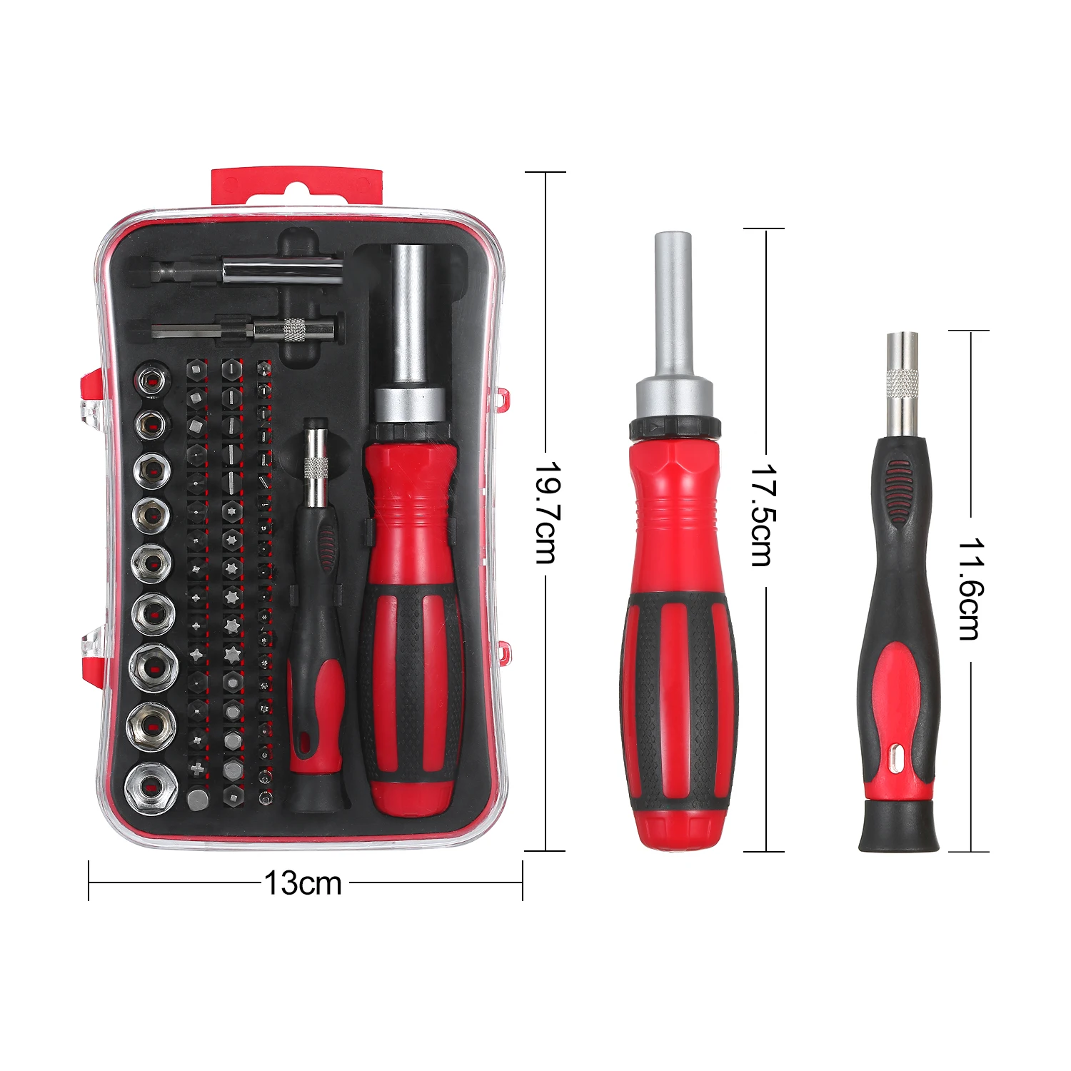 65 шт. портативный многофункциональный трещотка Гайка Отвертка Набор