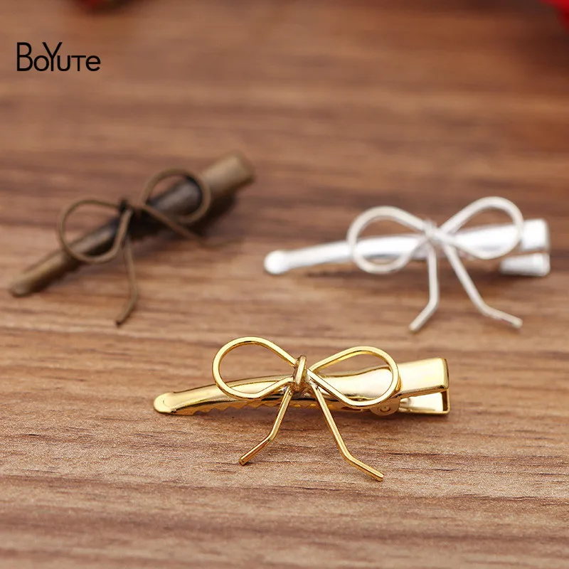 

BoYuTe (20 Pieces/Lot) 30*38MM Bow-Knot Hair Clips Vintage Style Women Hair Jewelry Accessories Wholesale