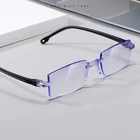 Модные очки для близорукости с защитой от сисветильник, готовые очки для близорукости без оправы, деловые очки с диоптриями-1,0-1,5-2,0-2,5-3,0 3,5 4,0