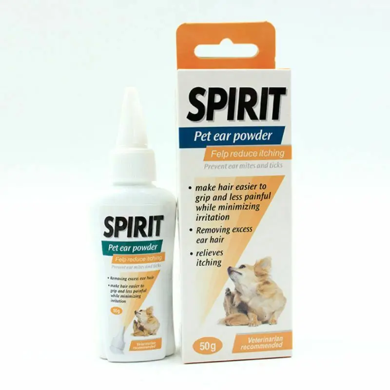 Pet ушной порошок для собак и кошек Ухо Уход за здоровьем легко удалить волос