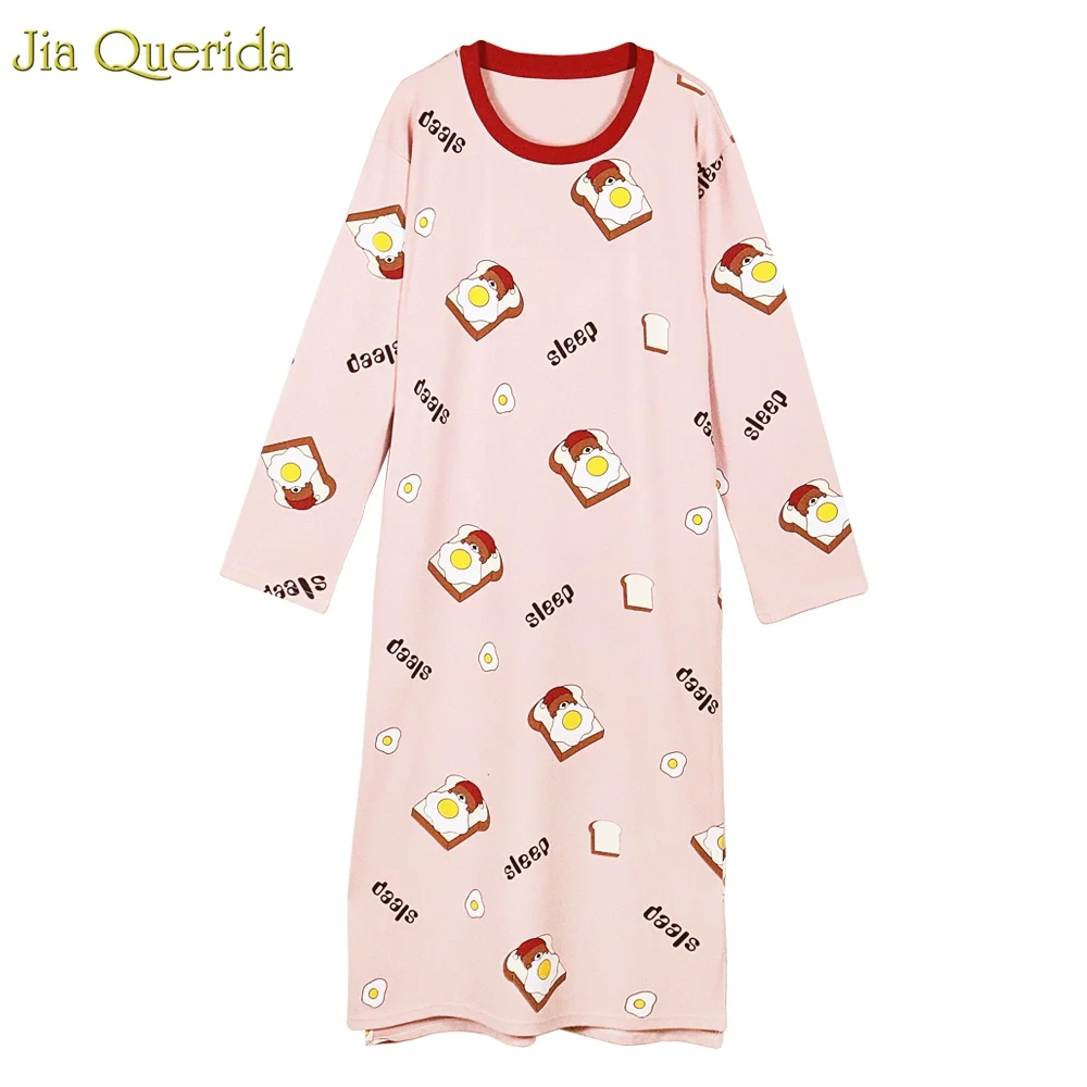 Розовое женское нижнее белье рождественские ночные рубашки с изображением