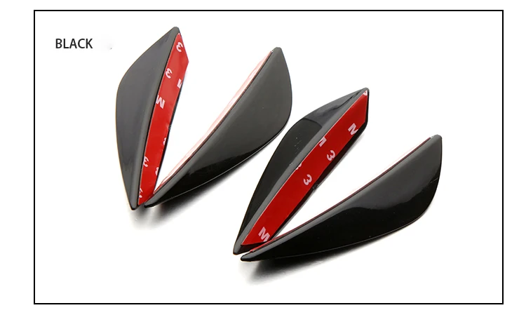 4PCS Car Front Bumper Lip Protector Rubber Rear Diffuser Car Spoiler Universal Carbon Fiber Splitter Protection Stickers Guard