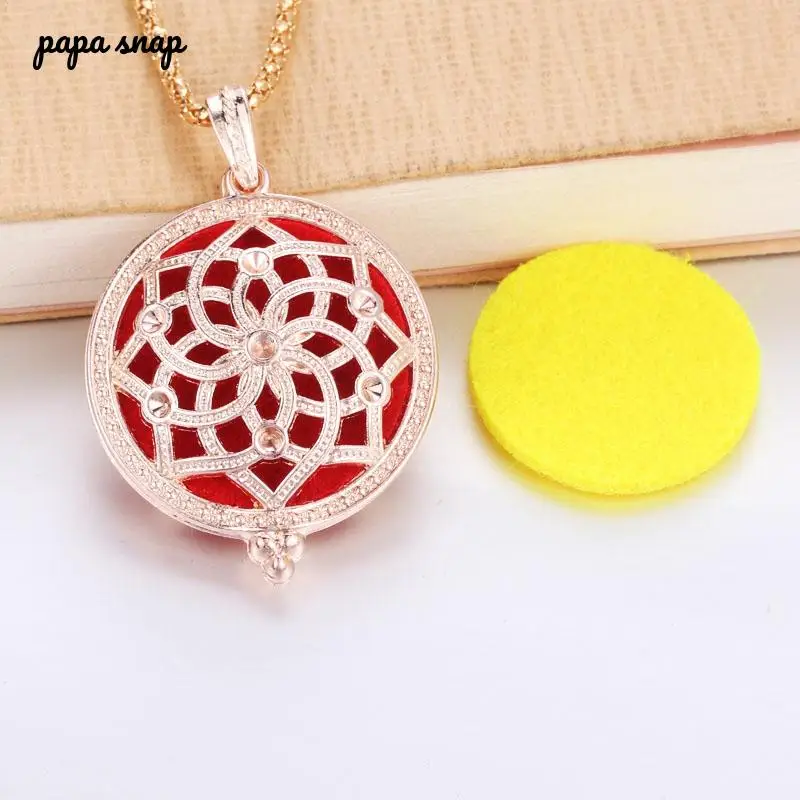 Аромадиффузор ожерелье розовое золото кулон Духи Эфирное масло ароматерапия