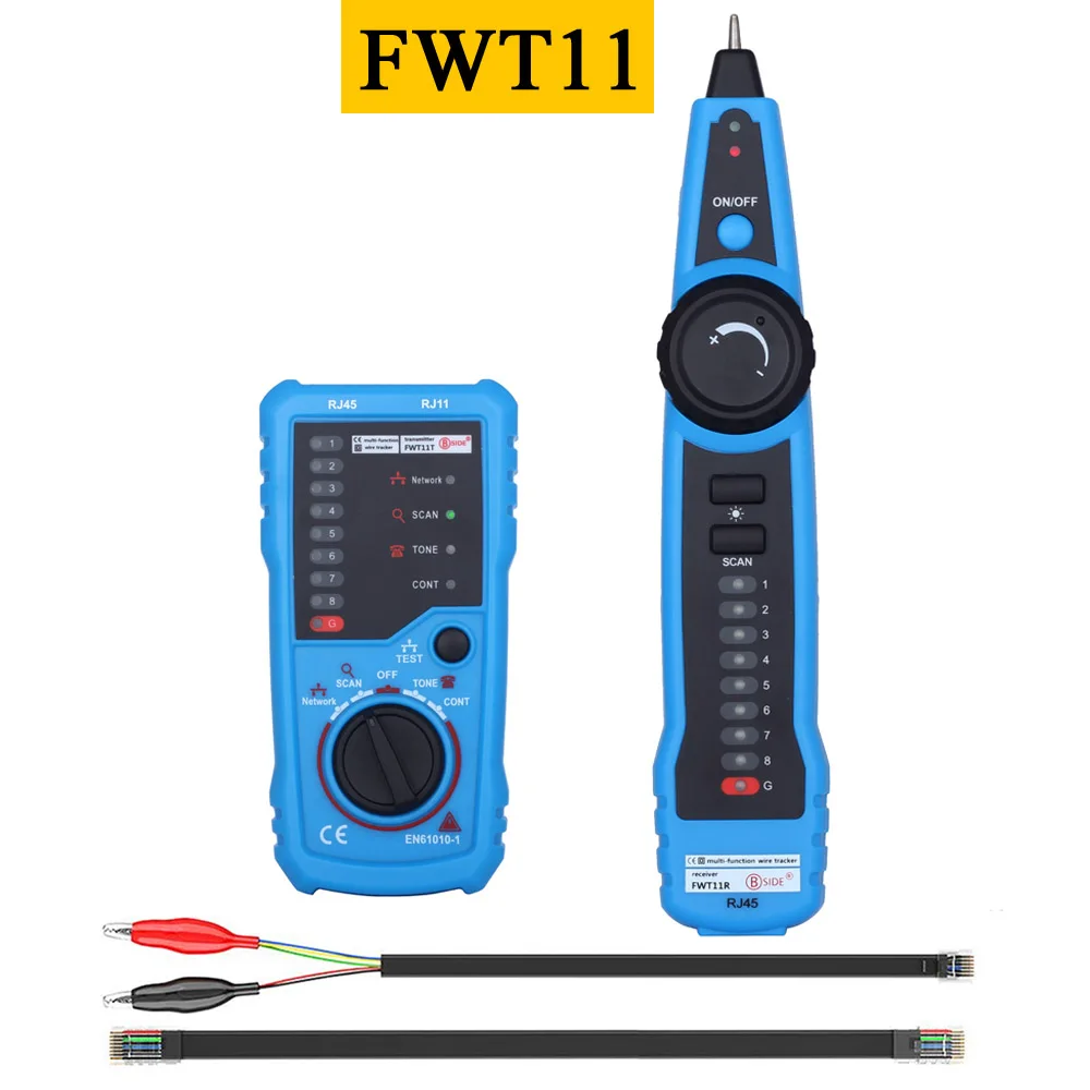Basis Version Портативный сетевой тестер кабеля Ethernet трекер BSIDE FWT11/81/82 RJ45 RJ11 RJ12 CAT5 CAT5e локальной сети Набор инструментов для ремонта - Цвет: Basis Version
