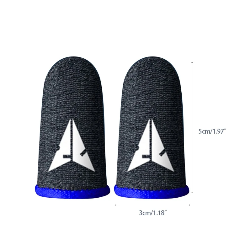 

40GD 1 Pair Gaming Finger Sleeves for Mobile Games Anti-Sweat Breathable Seamless Thumb Finger Covers for PUBG/Peaceful Elite