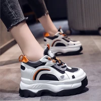 women platform sneakers new 2021 autumn ladies vulcanized shoes breathable mesh casual shoes chunky sneaker woman wedge 10 cm