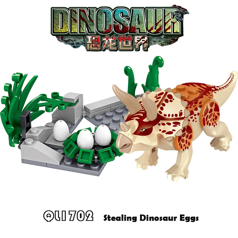 

270PCS Jurassic Dinosaur Eggs Scene Series Figures Bricks Assembled Kit Childrens Dino World Park Educational Toys Kids Gift