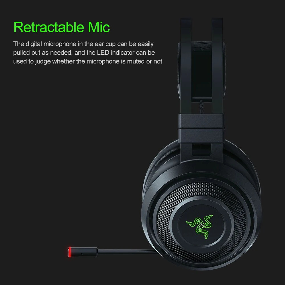 Беспроводная игровая гарнитура Razer Nari наушники THX с пространственным звуком