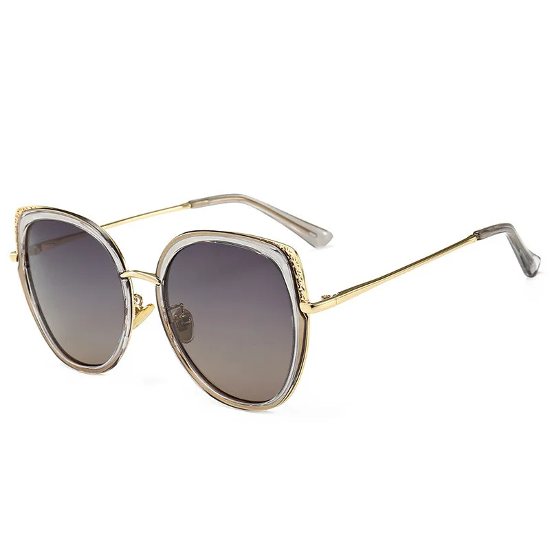 Модные роскошные овальные женские поляризационные Красочные Солнцезащитные