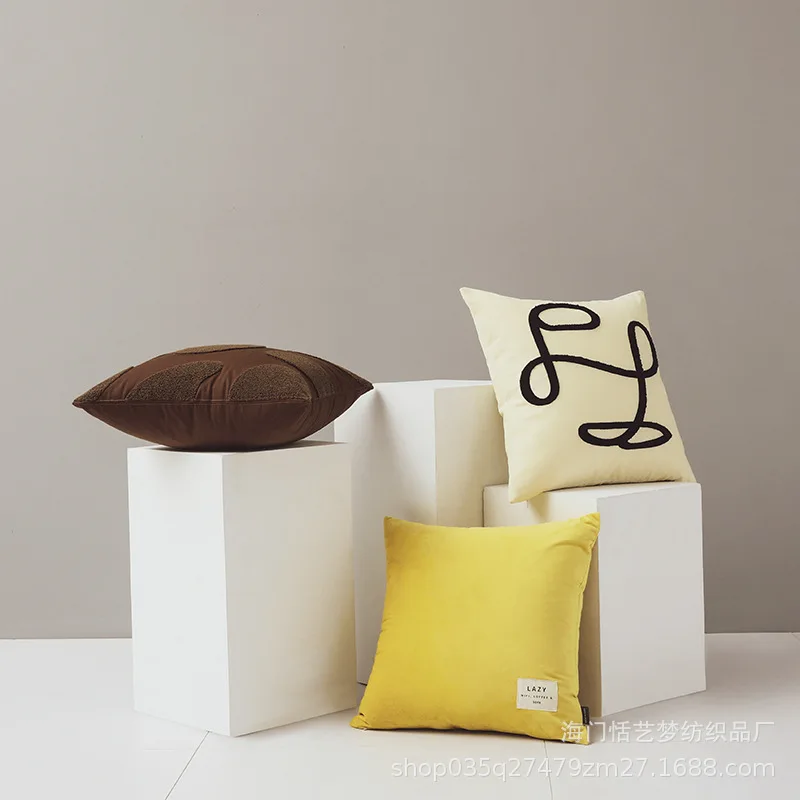 

Новый продукт, хлопковая наволочка с индивидуальным дизайном для гостиной, дивана, подушка в скандинавском стиле, подушка для кровати, прик...