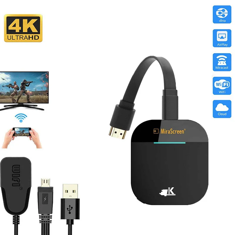 

4K 5G wireless WiFi TV Stick Display Receiver Dongle TV Stick DLNA Airplay Mirror Screen TV Receiver Suport IOS for Andriod