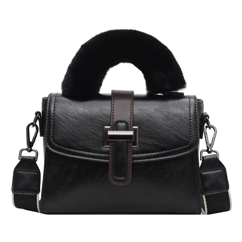 

2021pu new women's Sandwich Shoulder Bag Fashion solid business zipper portable messenger bag luxury women's bag