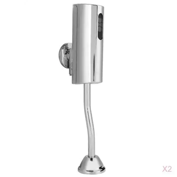 

2x Automatic Infrared Urinal Flush Valve Bathroom Wall Sensor Auto Flush