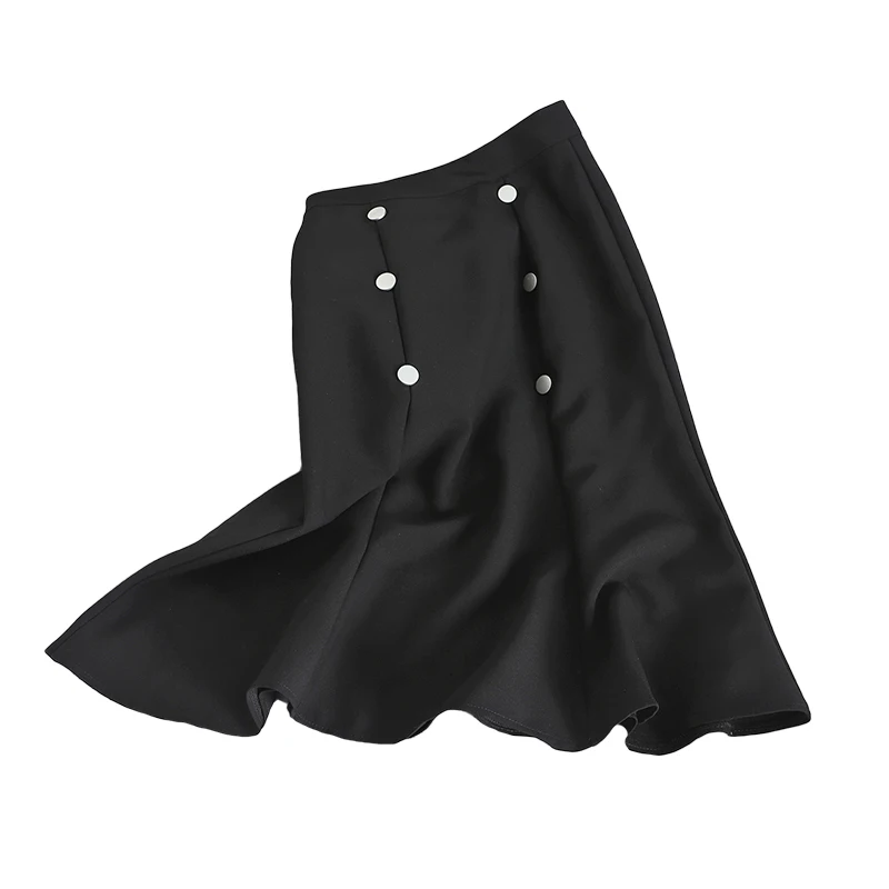 Весна-лето 2020 Корейская стильная облегающая юбка Ретро стиль высокая талия