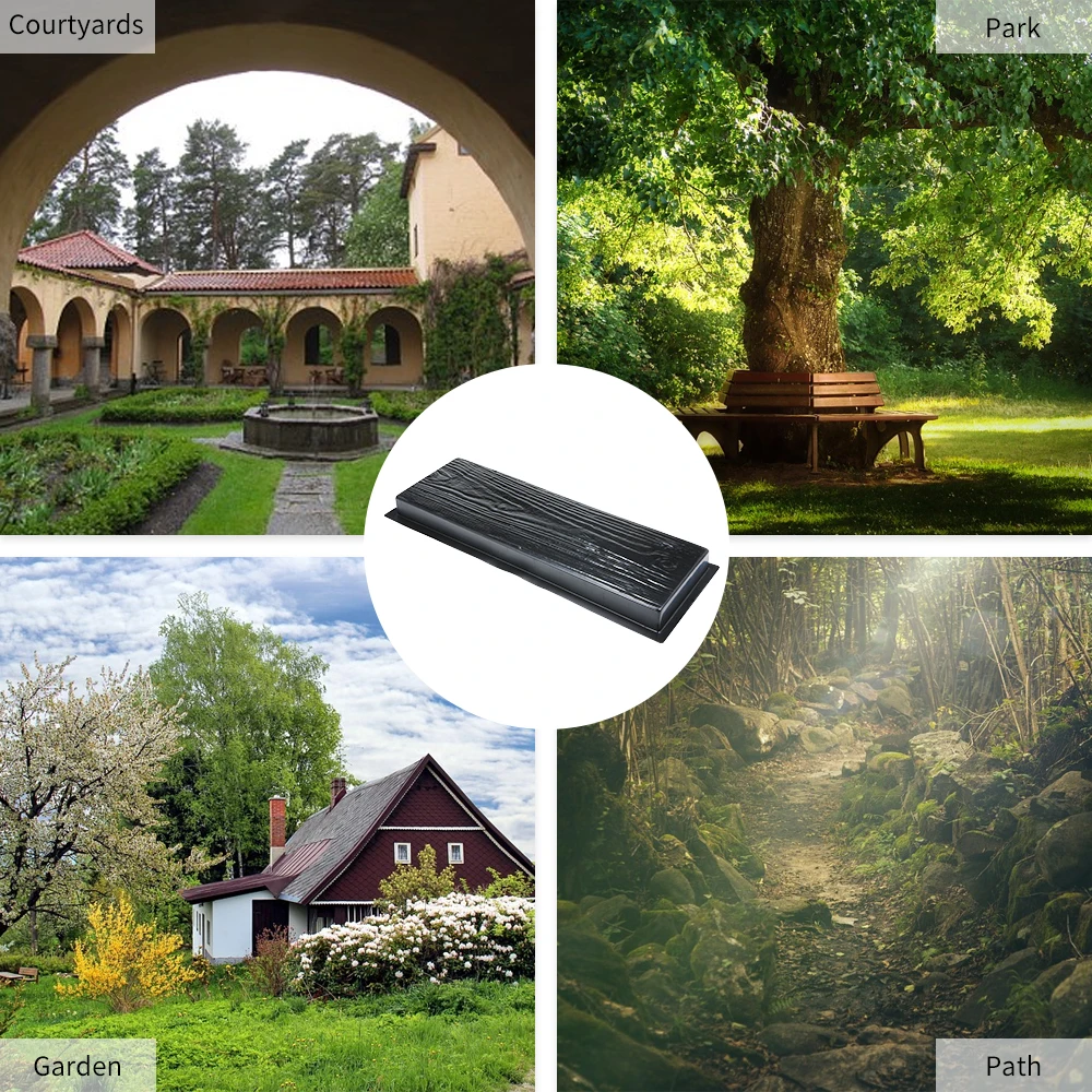 Сад прямоугольная тротуарная форма деревянный узор кирпичный камень дорога