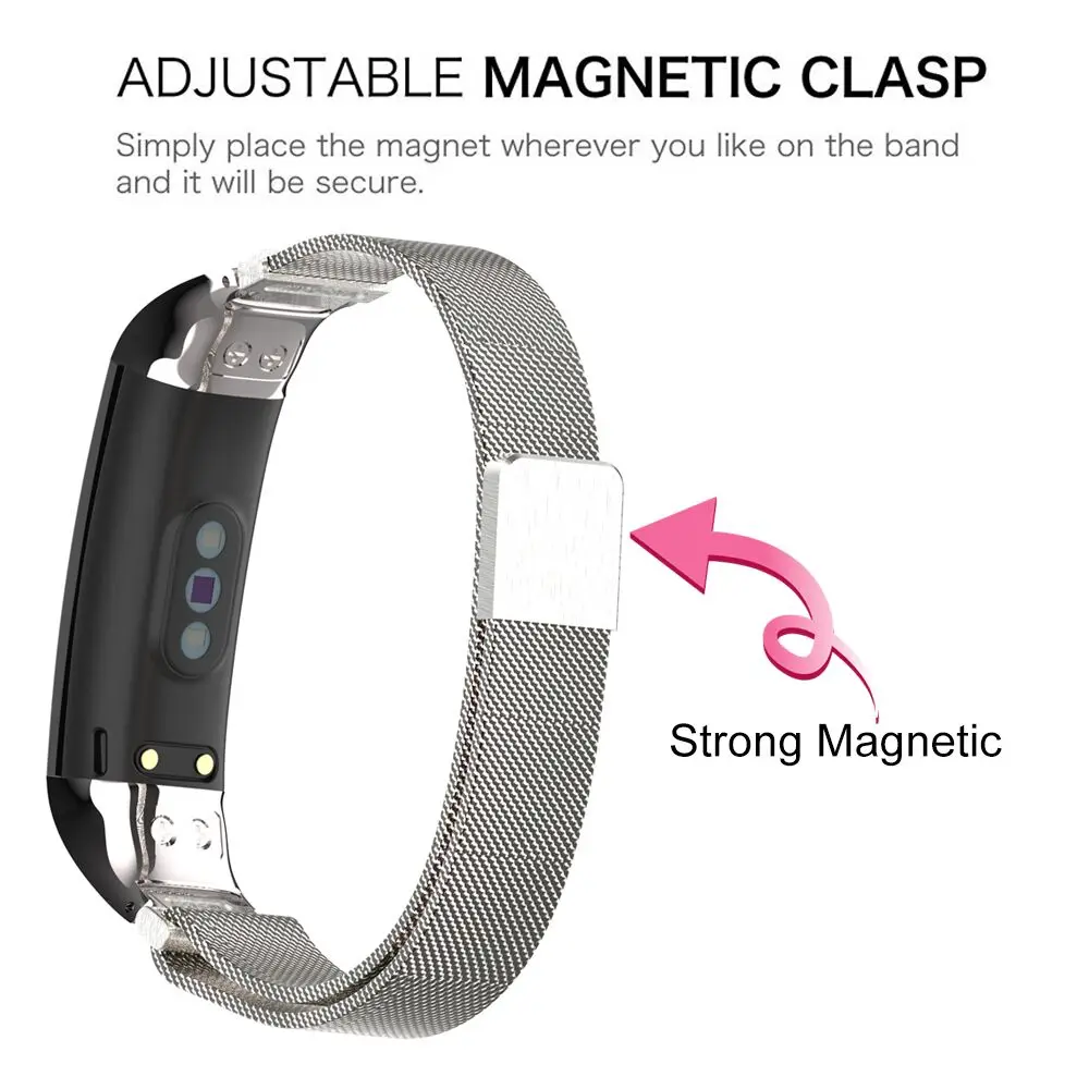 Миланский металлический ремешок для huawei Honor Band 5 4, сменный Браслет из нержавеющей стали, ремешок для часов, браслет Band 5, умные аксессуары