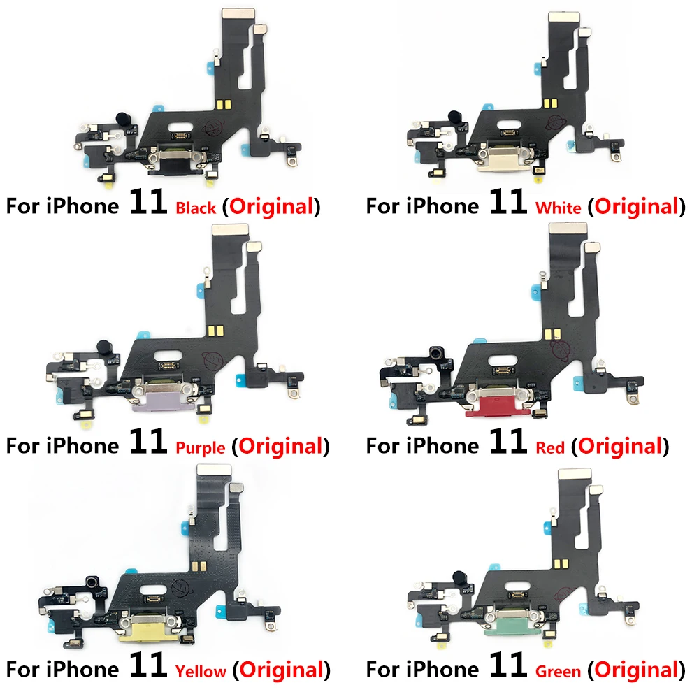 10 шт./лот для Iphone 11 Pro Max оригинальный новый USB-разъем зарядного порта гибкий кабель
