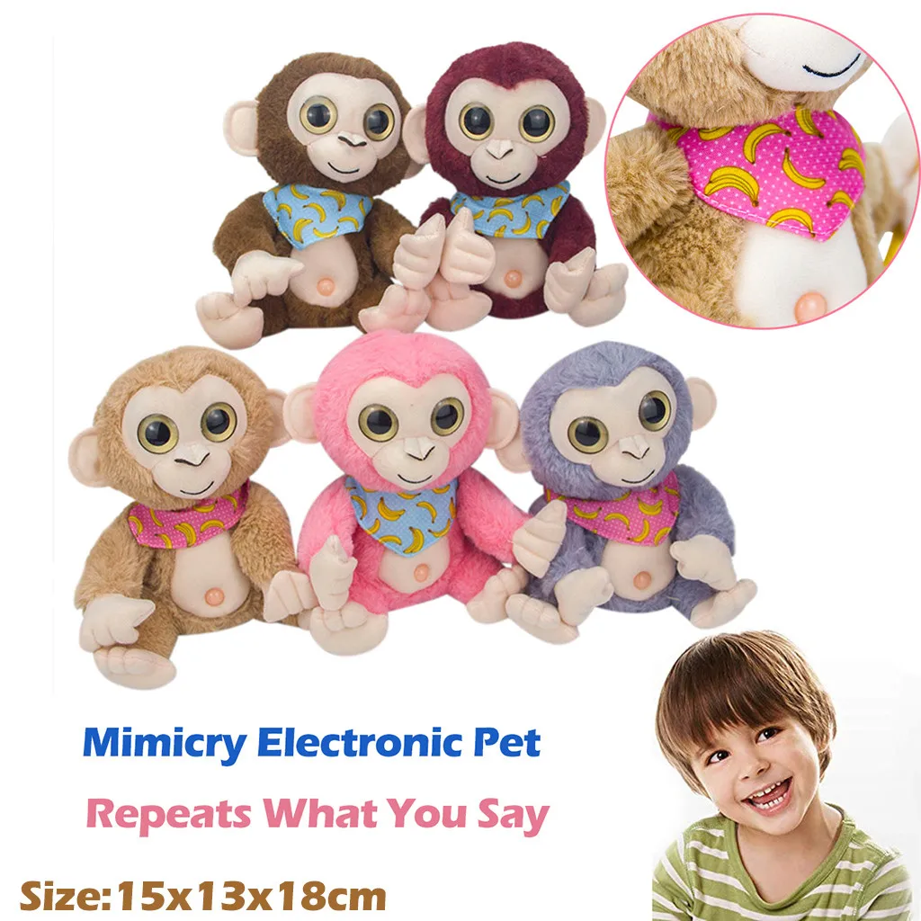 

HIINST Plush doll Electric Monkey Recording Speaking Swinging Changing Voice Plush Toy kids Toys for children drop ship 2020 NEW