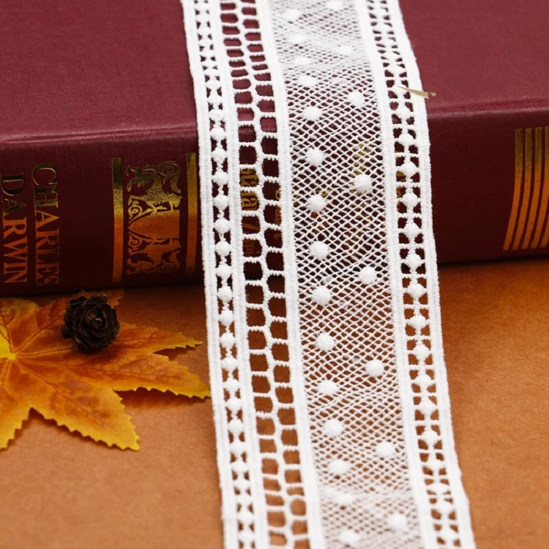 

1 Yard Milk Silk Cotton Thread Hollow Three-dimensional Mesh Lace DIY Sewing Clothing Accessories