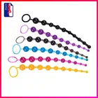 10 бусин, мягкая резиновая Анальная пробка, бусины для длинного оргазма, вагинального клитора, шарики, игрушки для ягодиц, стимулятор для взрослых женщин, секс-Аксессуары