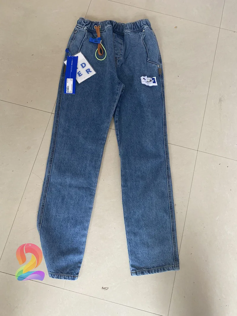 

ADER ERROR Stretchable Waist Jeans Men's Women's High Quality Solid Color Pocket Jeans Adererror Fashion Casual Trousers Pants