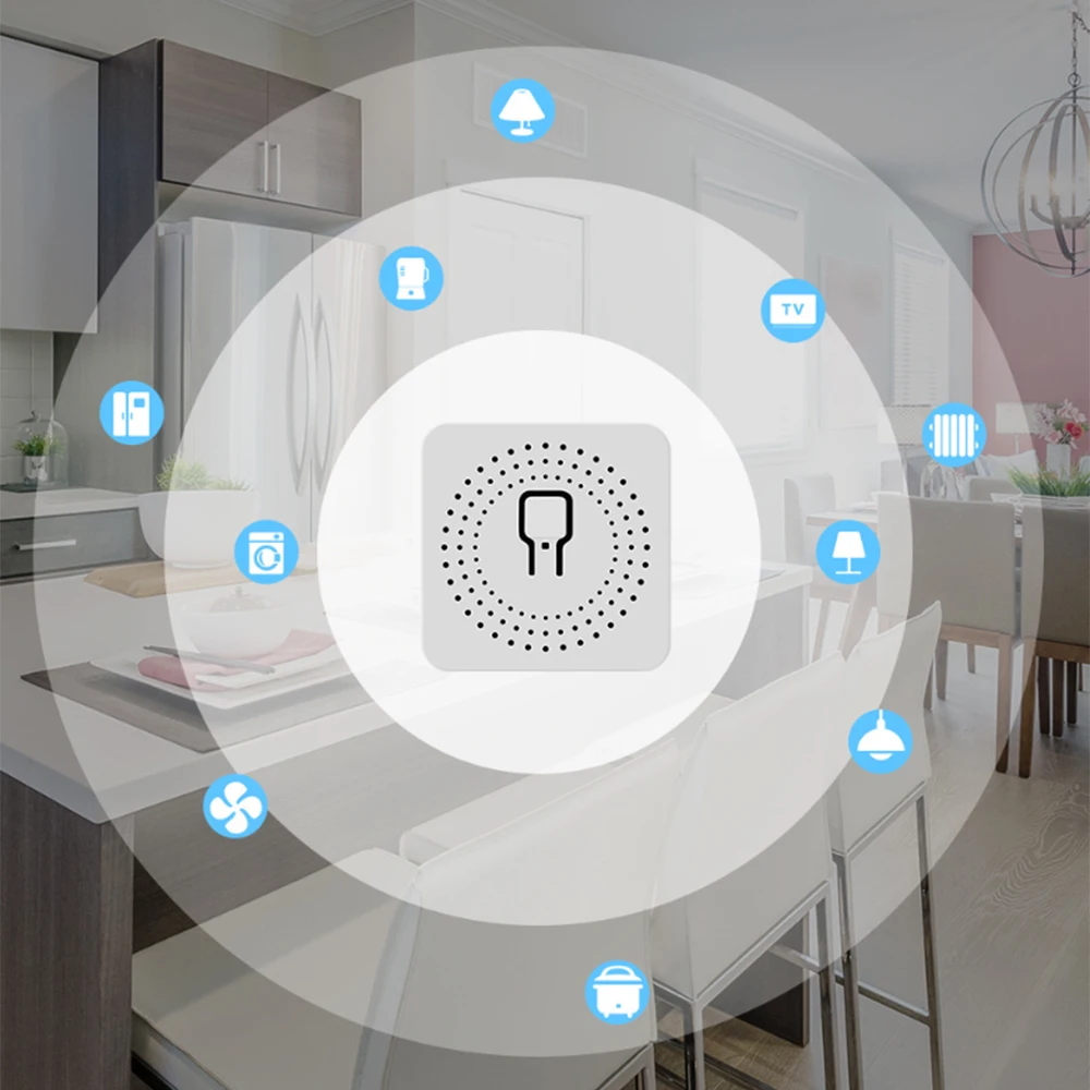

1PCS 16A 2 Way Control Mini Smart Wifi DIY Switch Universal Smart Home Switch For Alexa Google Home Smart Life App
