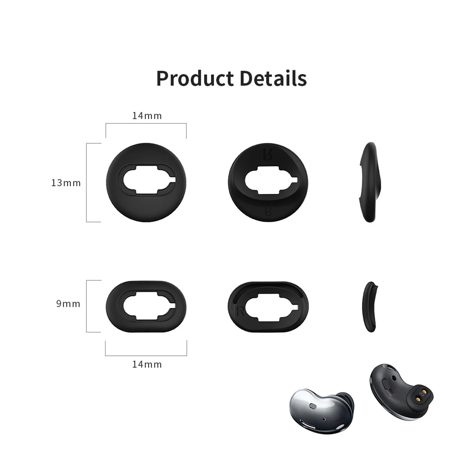Мягкие силиконовые Earbuds крышка вкладышей ушной пинцет-затычки для Samsung Galaxy бутоны