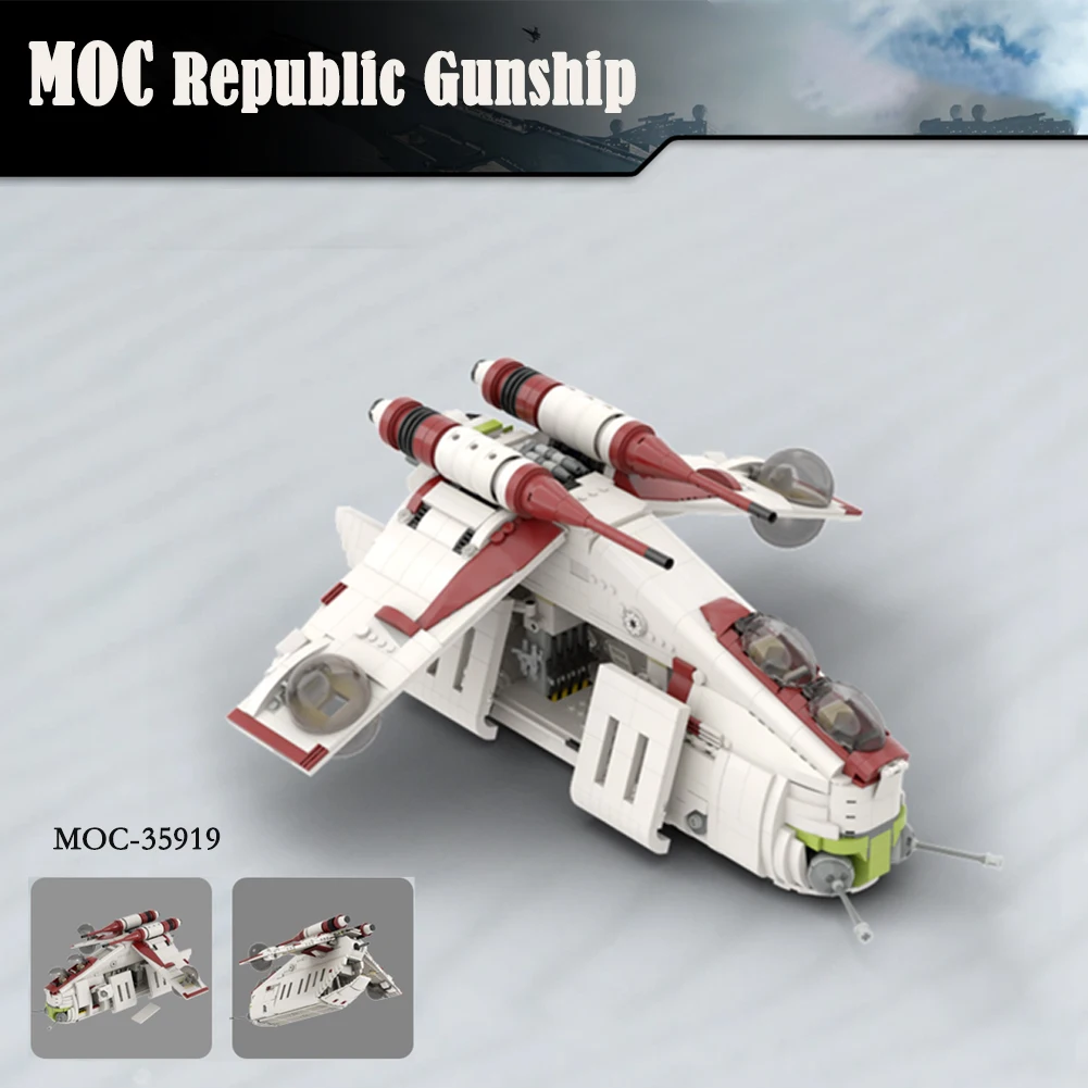 

1707PCS MOC-35919 building blocks Star space wars Republic Gunship assembly bricks model Starship set Boy Gift Children's TOY