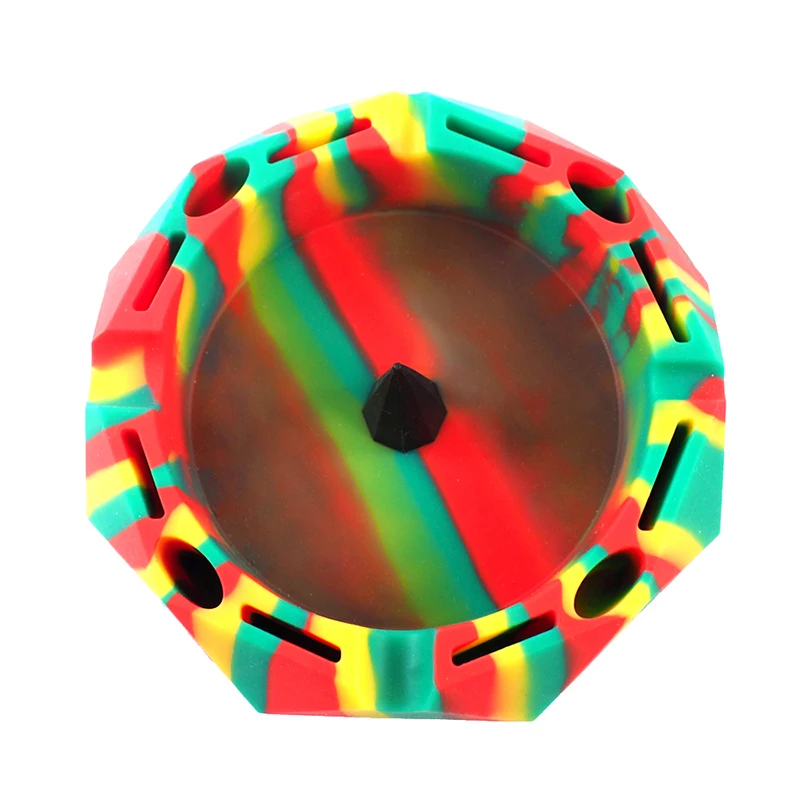 1 шт. Пепельница для сигарет из экологичного силиконового каучука, устойчивого к жару, с дизайном в виде алмаза для использования на открытом воздухе.