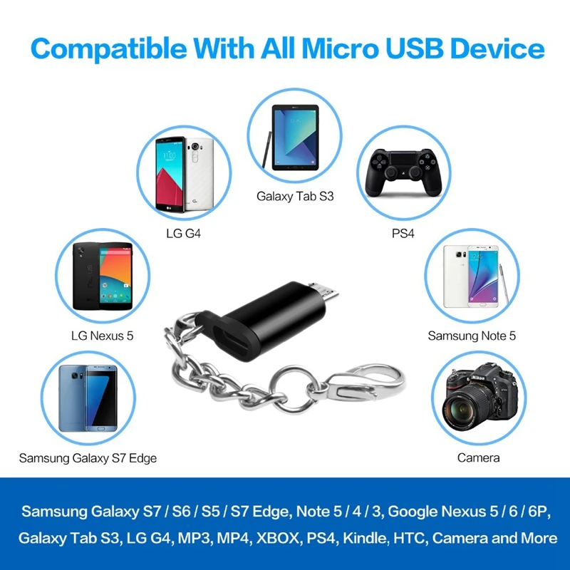 Micro-USB Adapter Type C to Male OTG USB A Converter For Android Phone Tablets Gamepad(black) | Электроника