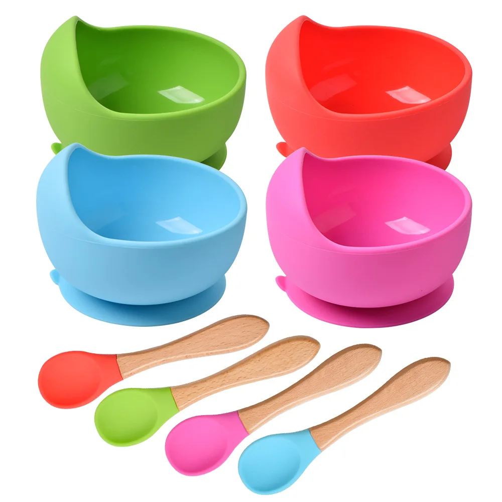 

Baby Food-grade Silicone Plate Kids Bowl Plates Baby Feeding Bowl Baby Food Dishes Kids Tableware Baby Bowl Set