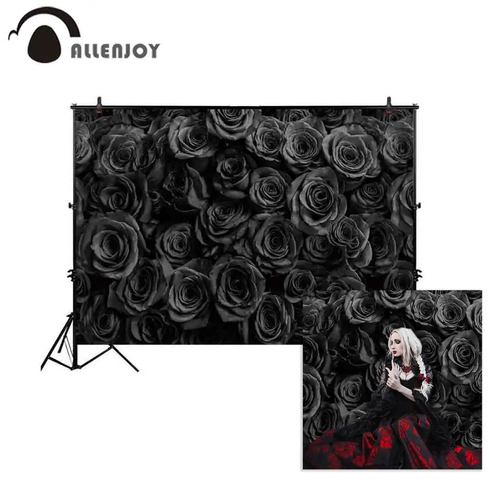 Allenjoy фон 14 февраля Черная роза цветок Любовь День Святого Валентина декорация