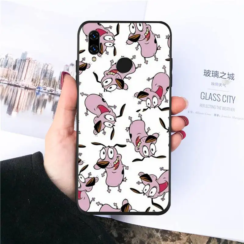 

cartoon courage cowardly dog Phone Case For Huawei Honor 7C 7A 8X 8A 9 10 10i Lite 20 NOVA 3i 3e